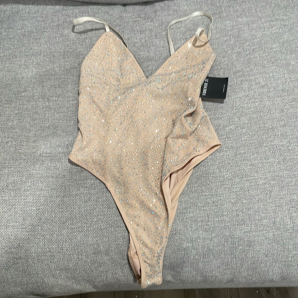 Forever 21 body suit shiny
